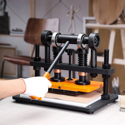 PGYHJ2615 - VEVOR Heavy-Duty Leather Cutter, 10.2"x5.9", Adjustable 0.47" Stroke