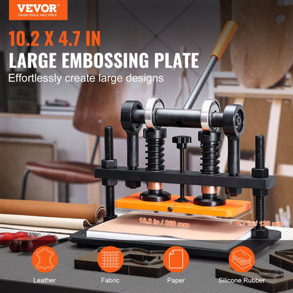 PGYHJ2612 - Heavy-Duty Leather Cutting Machine, 10.2" x 4.7", Adjustable Stroke