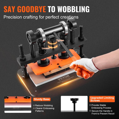 PGYHJ2612 - Heavy-Duty Leather Cutting Machine, 10.2" x 4.7", Adjustable Stroke