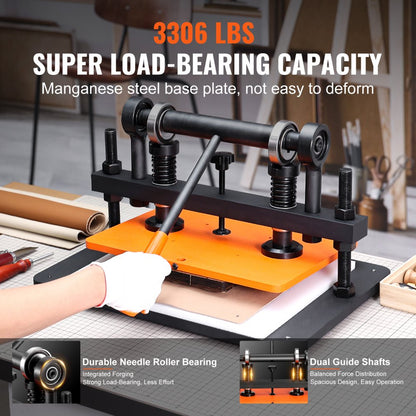 PGYHJ3626 - Heavy-Duty Leather Cutting Machine, 14.2 x 10.2 in, 3306 lbs Capacity