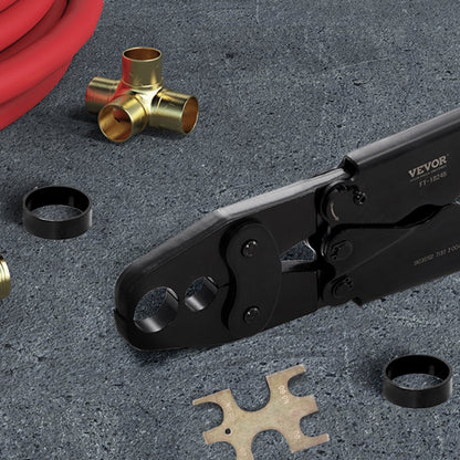 FT-1824 - Dual-Head PEX Crimping Tool for 1/2" & 3/4" Pipes
