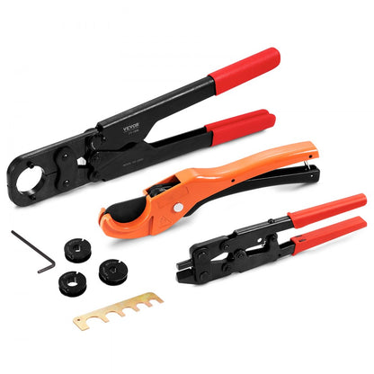 FT-1530 - Durable Steel PEX Crimping Tool Kit for Plumbing & HVAC