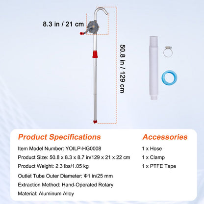 YOILP-HG0008 - Compact 6 GPM Drum Pump for Fuel & Oil Transfer