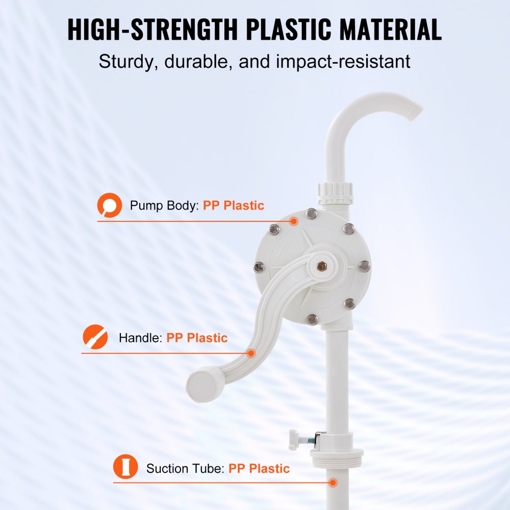 YOILP-HG0012A - 6.5 GPM VEVOR Hand Crank Drum Pump for 5-55 Gallon Drums