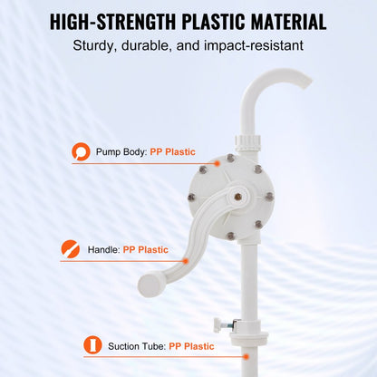 YOILP-HG0012A - 6.5 GPM VEVOR Hand Crank Drum Pump for 5-55 Gallon Drums