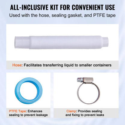 YOILP-HG0012A - 6.5 GPM VEVOR Hand Crank Drum Pump for 5-55 Gallon Drums