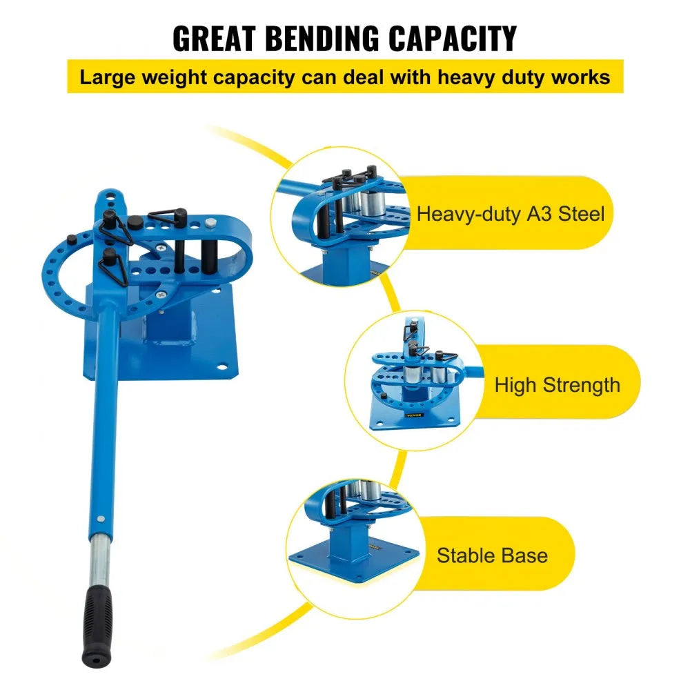 010915431526 - A3 Steel Compact Pipe Bender with 7 High-Strength Dies
