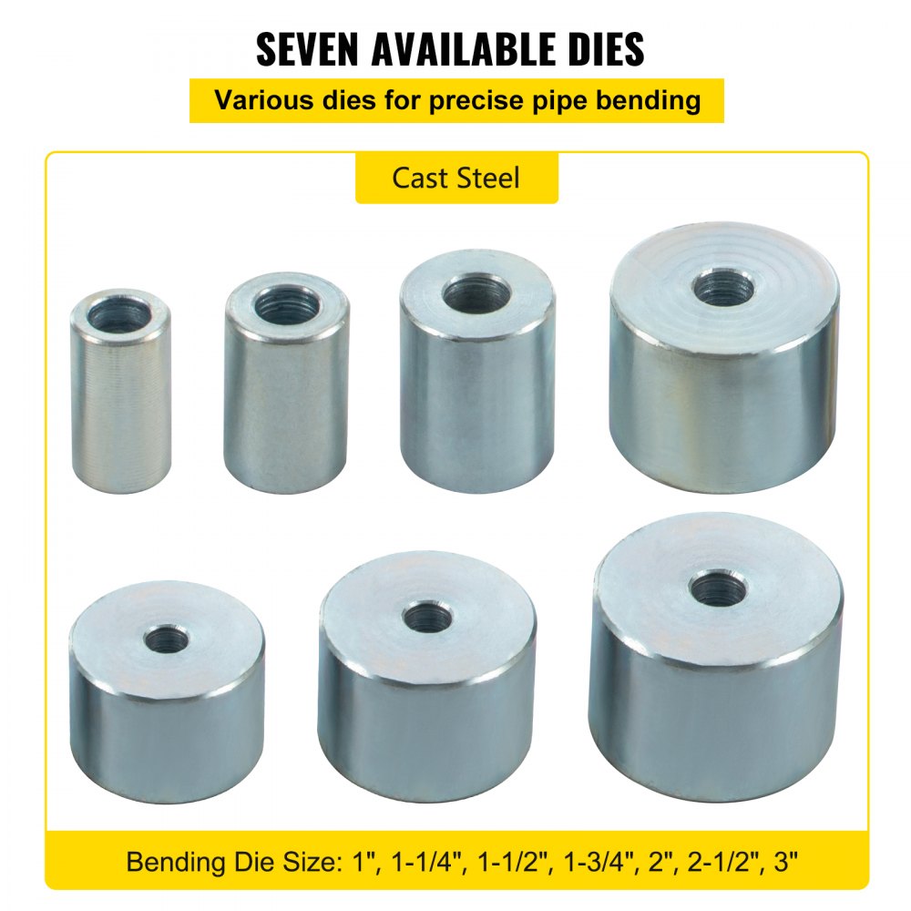 010915431526 - A3 Steel Compact Pipe Bender with 7 High-Strength Dies