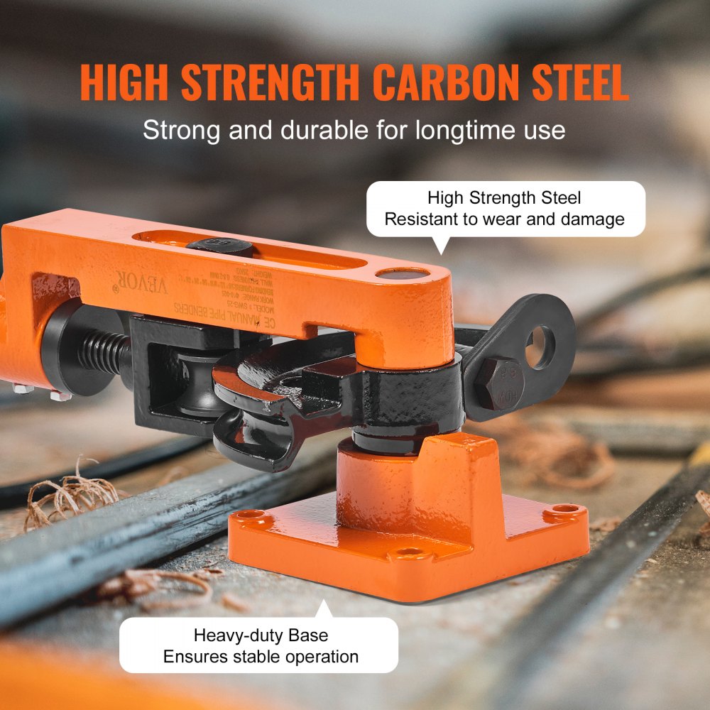 SWG-25 - VEVOR 1" Pipe Tube Bender with 7 Dies & Durable Design