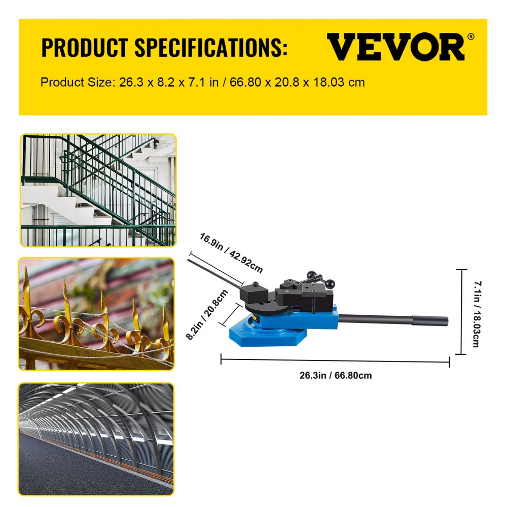 010562079784 - Versatile Metal Scroll Bender for Gates and Railings