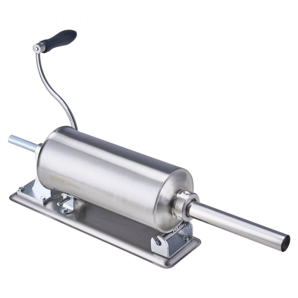 MM-GCJ-3LB - Durable Stainless Steel 2.5L Horizontal Sausage Stuffer with 8 Tubes