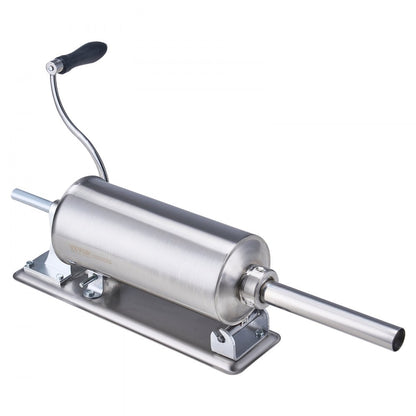 MM-GCJ-3LB - Durable Stainless Steel 2.5L Horizontal Sausage Stuffer with 8 Tubes