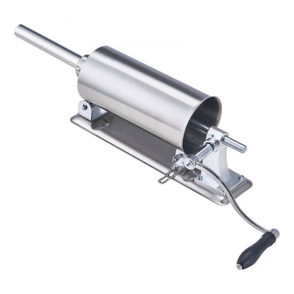 MM-GCJ-3LB - Durable Stainless Steel 2.5L Horizontal Sausage Stuffer with 8 Tubes