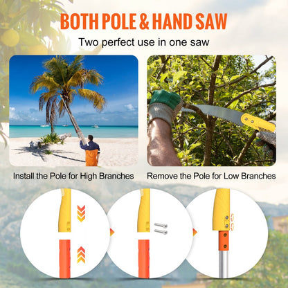 SS-SDC-AL-0003 - 10ft Telescoping Pole Saw with Sharp 12.6" Blade