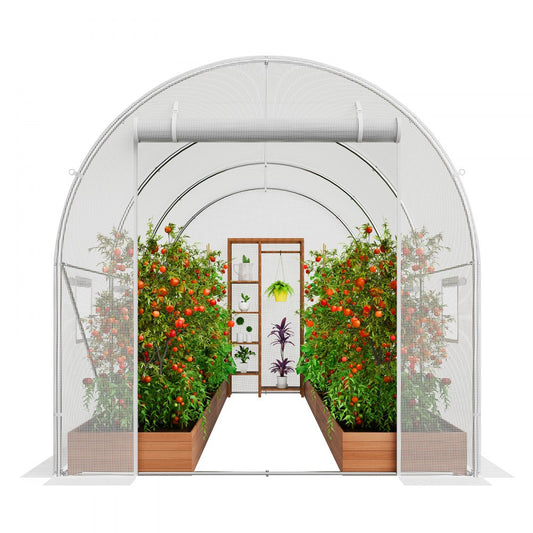 2×3×2m(3）W - Durable Walk-In Greenhouse with Heavy-Duty PE Cover