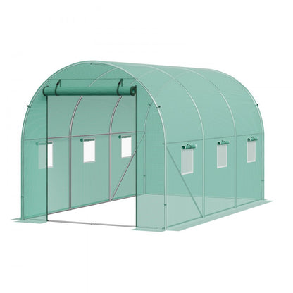 2×3×2m(3）G - Durable Tunnel Greenhouse with Galvanized Frame and PE Cover