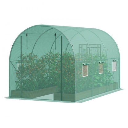 2×3.5×2m(3）G - Durable 11.32x6.4ft Greenhouse with Steel Frame & PE Cover