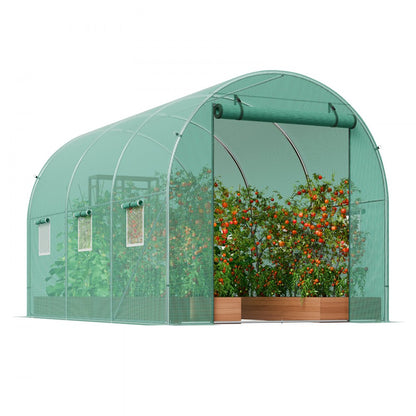 2×3.5×2m(3）G - Durable 11.32x6.4ft Greenhouse with Steel Frame & PE Cover