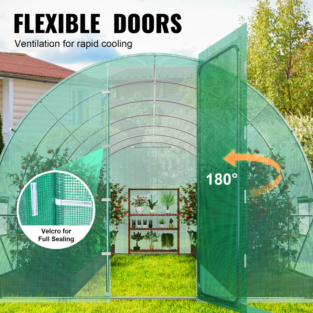 3×6×2.25m(6）G - Durable Walk-In Tunnel Greenhouse with UV-Resistant Cover