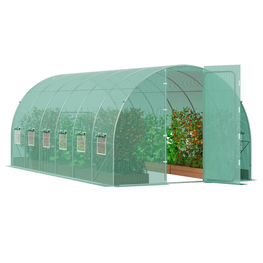 3×6×2.25m(6）G - Durable Walk-In Tunnel Greenhouse with UV-Resistant Cover