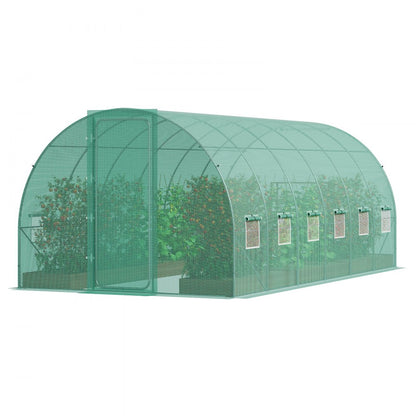 3×6×2.25m(6）G - Durable Walk-In Tunnel Greenhouse with UV-Resistant Cover