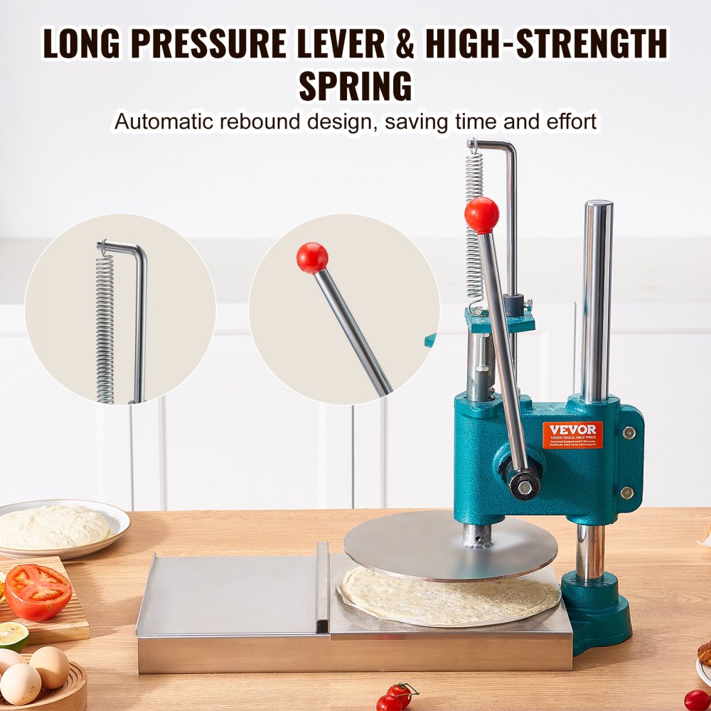 APD24 - Heavy-Duty Manual Pizza Dough Press with Adjustable Thickness