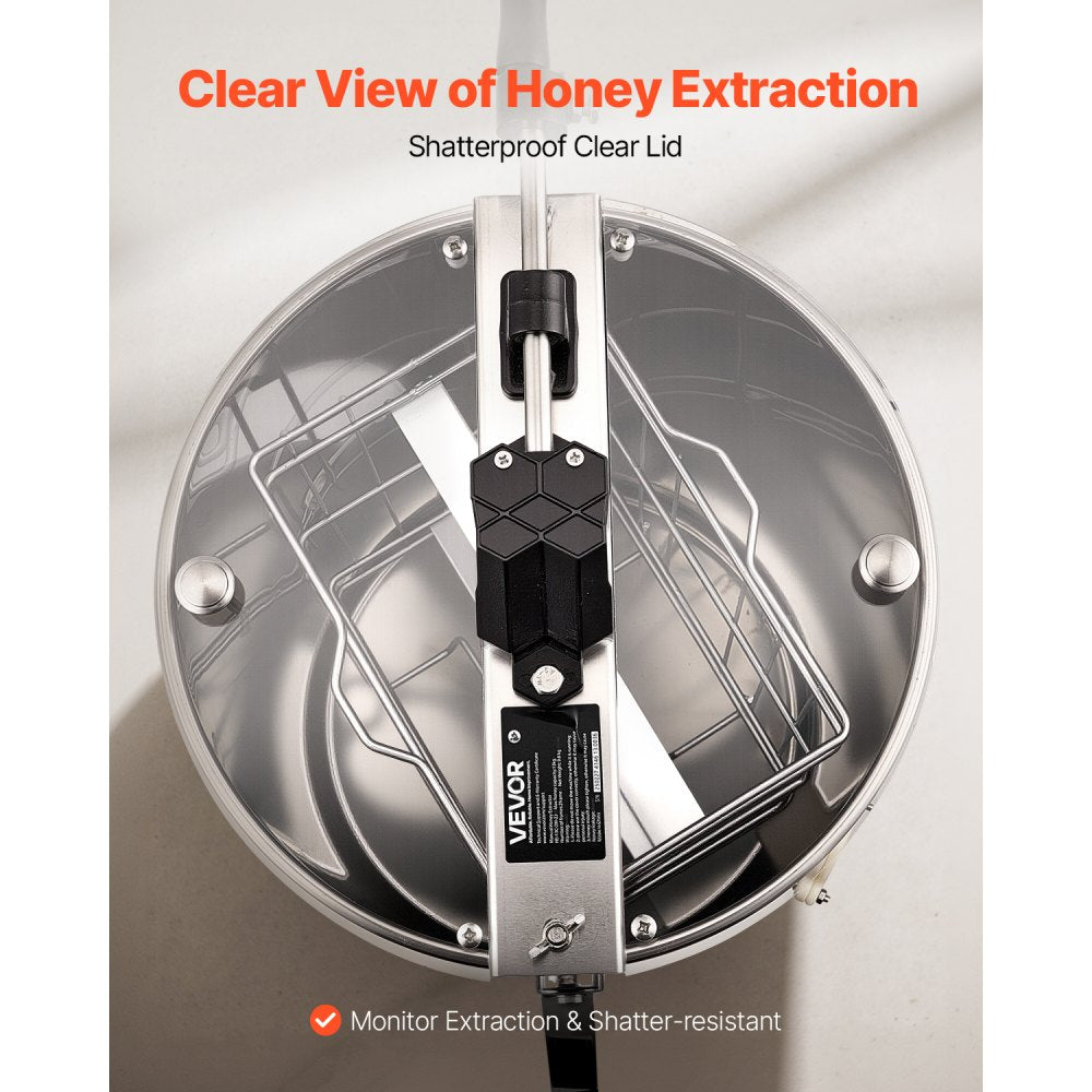 HE-13C-2M-ZJ - Stainless Steel 2 Frame Adjustable Honey Extractor