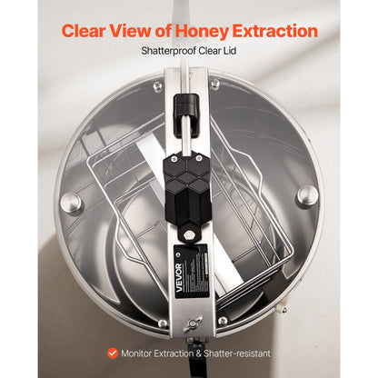 HE-13C-2M-ZJ - Stainless Steel 2 Frame Adjustable Honey Extractor