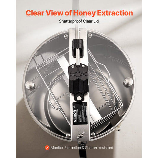 HE-13C-2M-ZJ - Stainless Steel 2 Frame Adjustable Honey Extractor