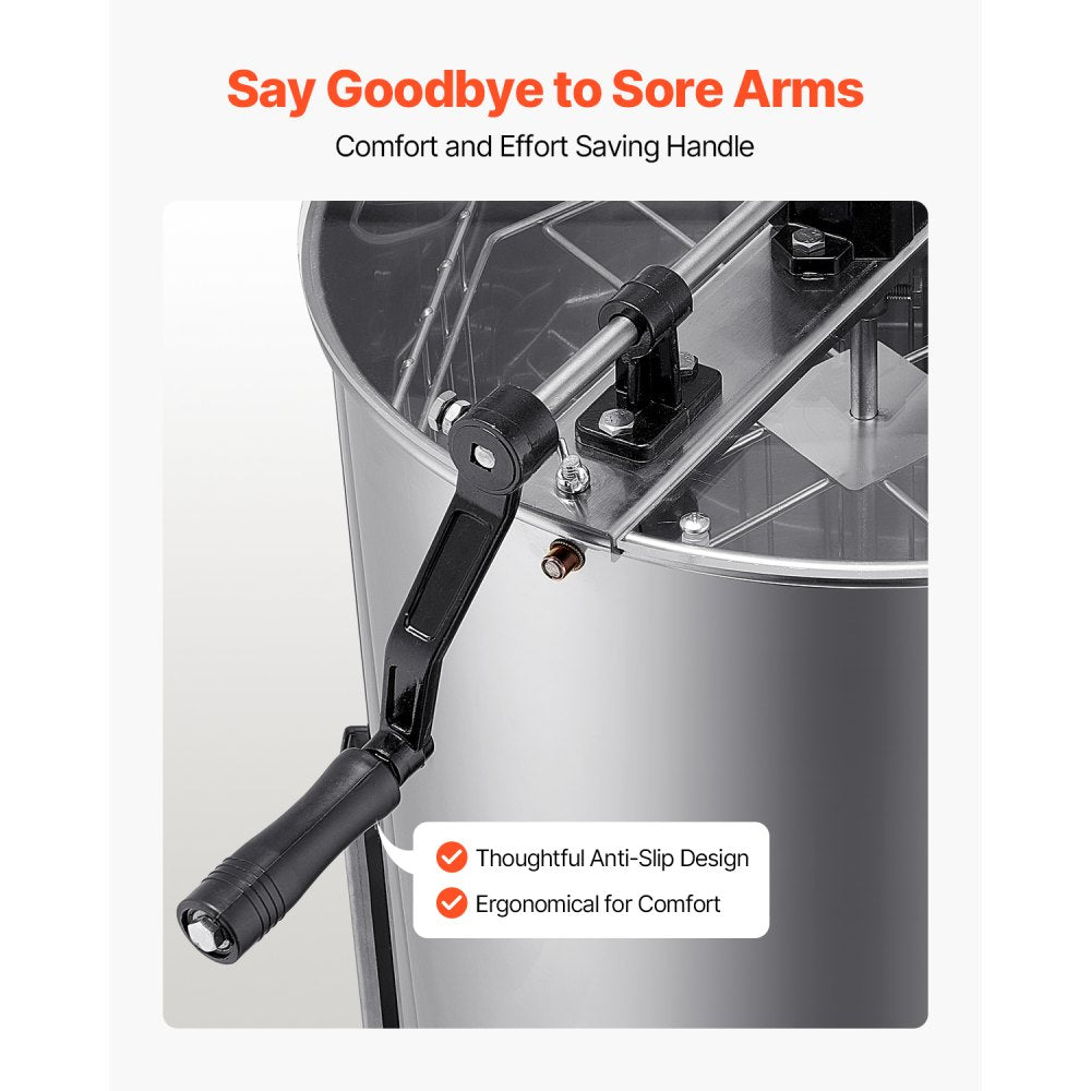 HE-18C-48M-ZJ - Stainless Steel Honey Extractor with Adjustable Speed & Height