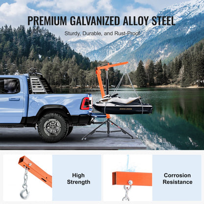 HXCZDJ-06 - 1000 lbs 360° Truck Crane with Adjustable Lift Settings