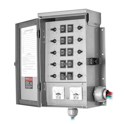 SP-ZH352510(50A-10) - Reliable 50A Manual Transfer Switch for 12500W Generators
