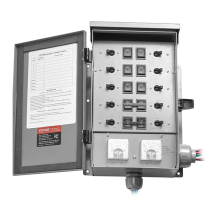 SP-ZH352510(50A-10) - Reliable 50A Manual Transfer Switch for 12500W Generators