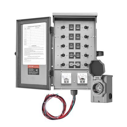 SP-ZH352510(30A-10) - 30A Manual Transfer Switch Kit for Indoor/Outdoor Use