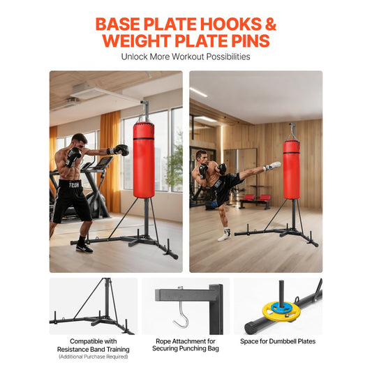 ssshksdj-a - Adjustable 180-232cm Carbon Steel Punching Bag Stand