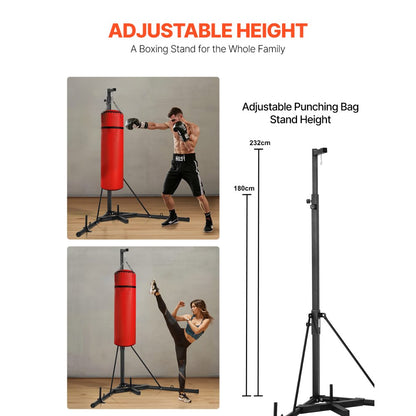 ssshksdj-a - Adjustable 180-232cm Carbon Steel Punching Bag Stand