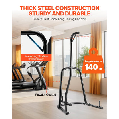 ssshksdj-b - Sturdy Carbon Steel Punching Bag Stand with Weight Plates
