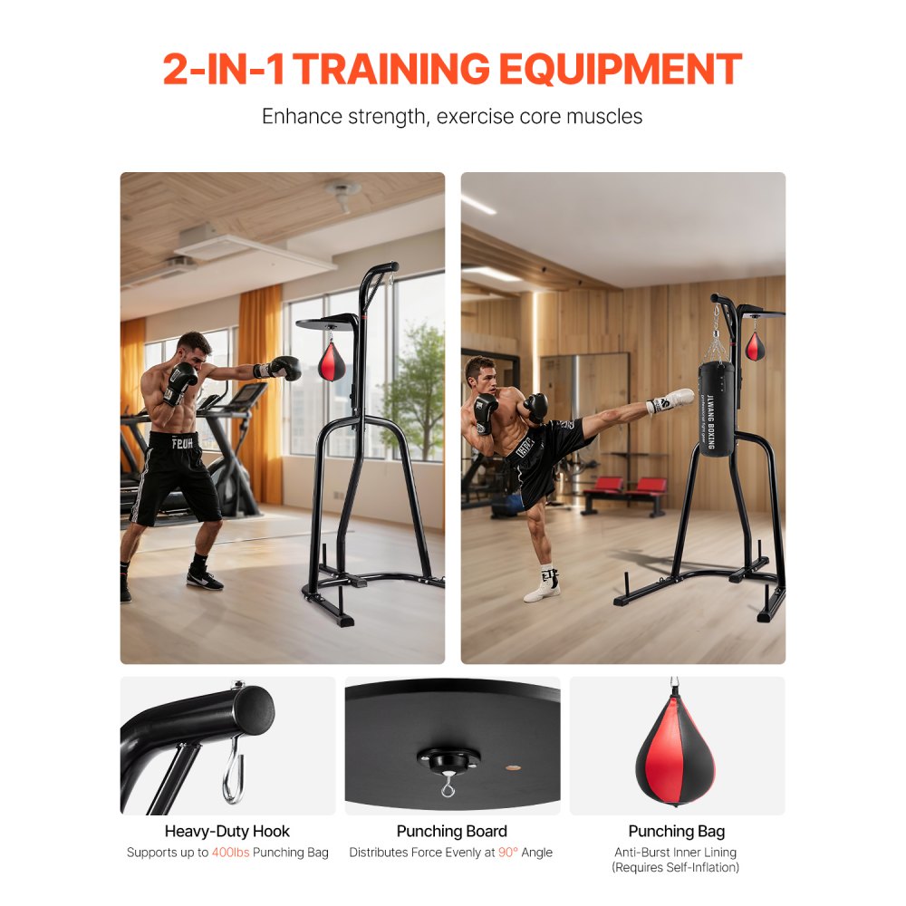 ssshksdj-c - Adjustable Steel Punching Bag Stand for Home Gym Fitness