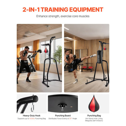ssshksdj-c - Adjustable Steel Punching Bag Stand for Home Gym Fitness