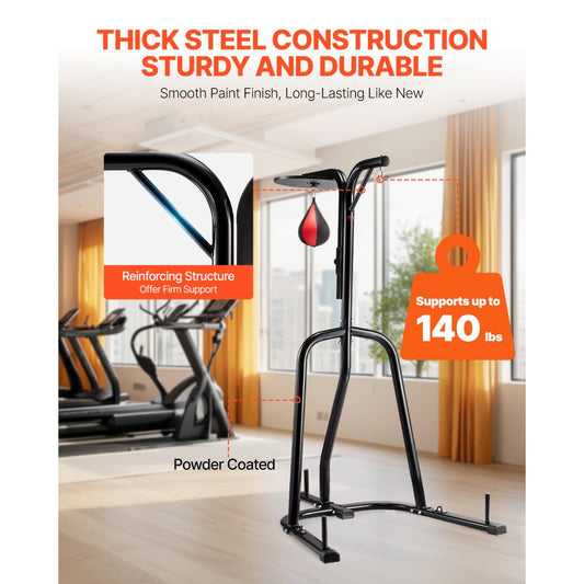 ssshksdj-c - Adjustable Steel Punching Bag Stand for Home Gym Fitness