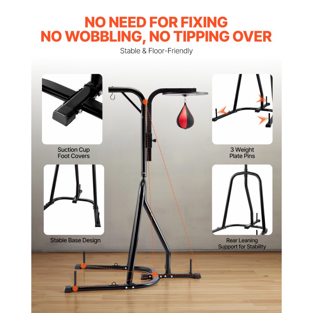 ssshksdj-c - Adjustable Steel Punching Bag Stand for Home Gym Fitness