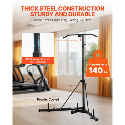 ssshksdj-e - Adjustable 180-232cm Steel Punching Bag & Pull-Up Stand