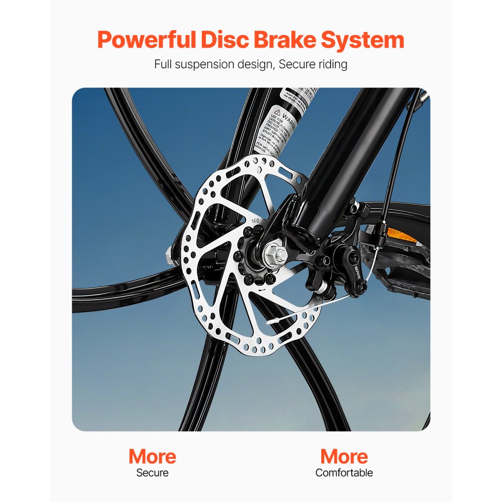 VMB722 - 26" Youth Folding Mountain Bike with 21 Speeds & Suspension