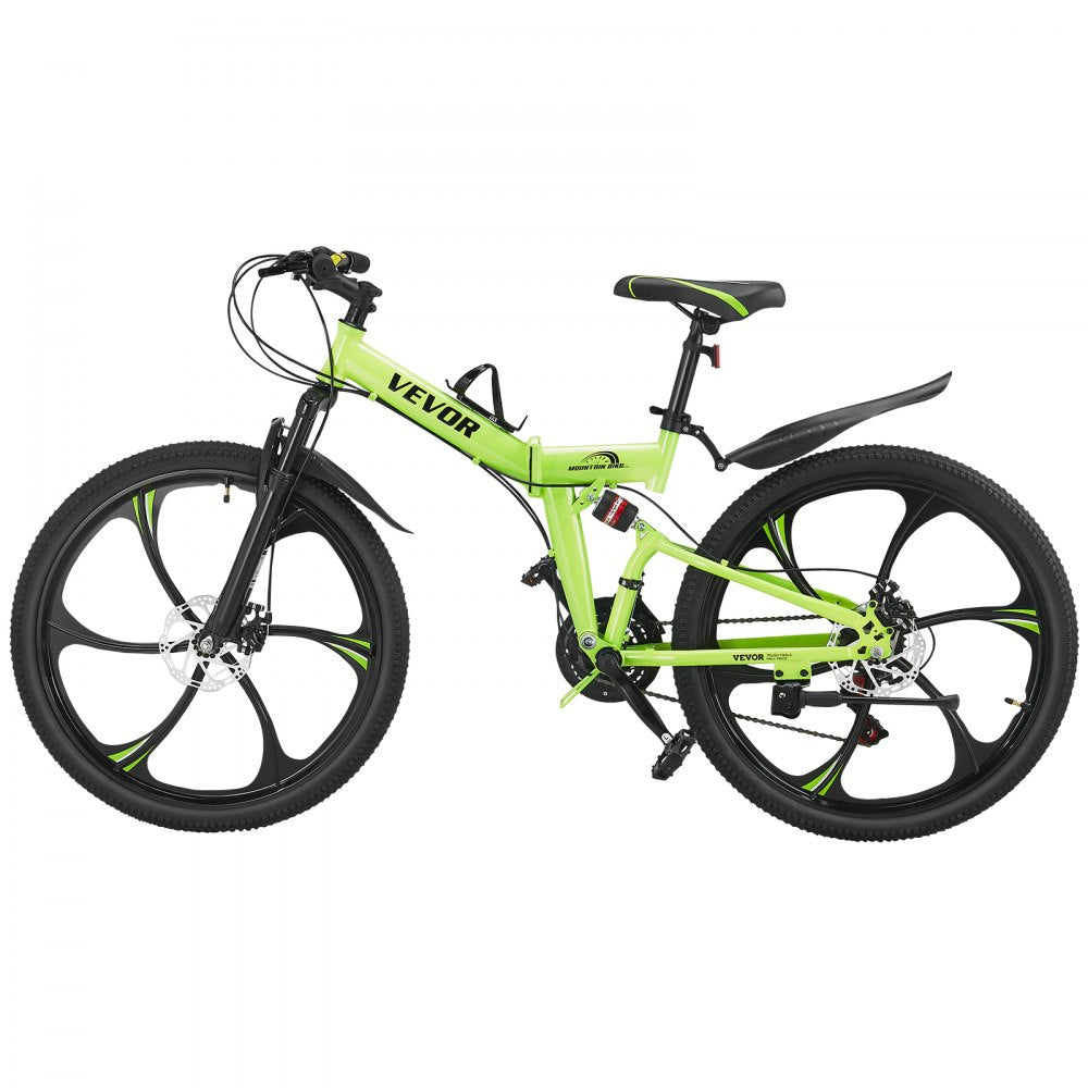VMB722 - 26" Youth Folding Mountain Bike with 21 Speeds & Suspension