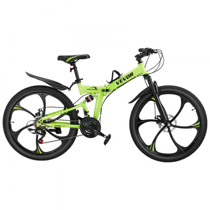 VMB722 - 26" Youth Folding Mountain Bike with 21 Speeds & Suspension