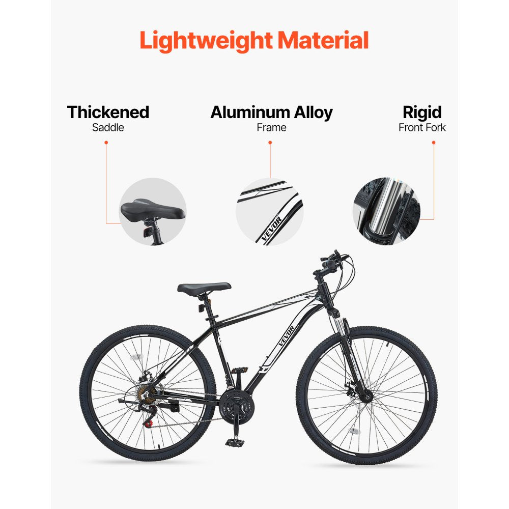 VMB752 - 29" Aluminum Mountain Bike with 21 Speeds & Dual Disc Brakes