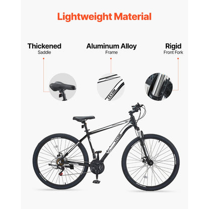 VMB752 - 29" Aluminum Mountain Bike with 21 Speeds & Dual Disc Brakes