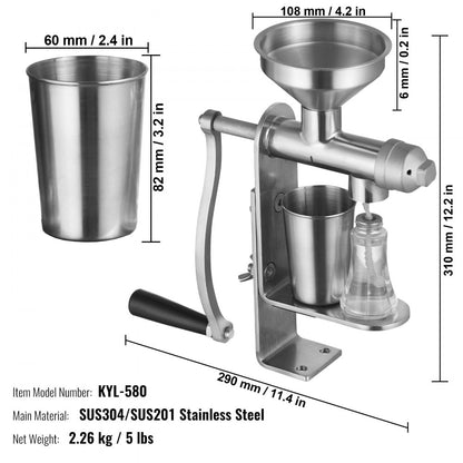KYL-580 - Efficient Manual Oil Press with Ergonomic Lever Design