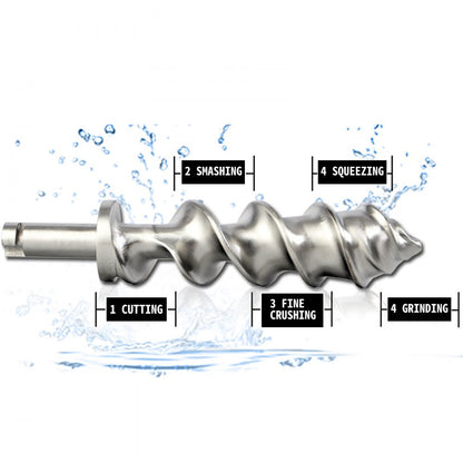 010332120254 - Stainless Steel Wheatgrass Juicer with 2.2-inch Clamp