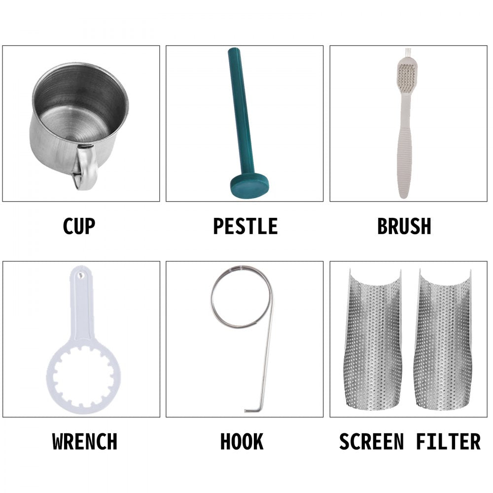 010332120254 - Stainless Steel Wheatgrass Juicer with 2.2-inch Clamp